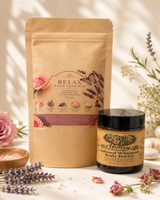 Mini Self-Care Set #2 - Bath Bag + Body Butter